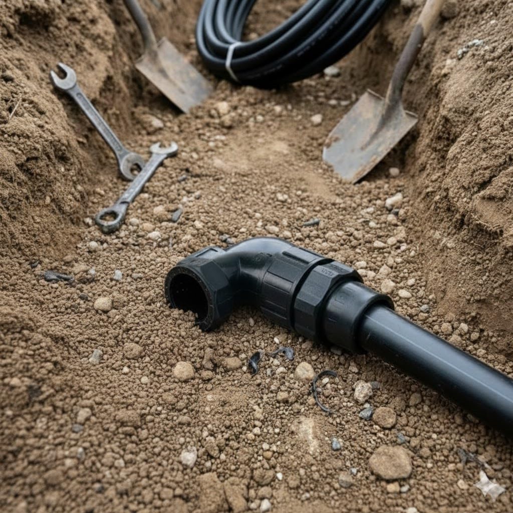 Suinga Pack 4 x CODO HEMBRA POLIETILENO 75MM x 2 1/2". Producto con certificado AENOR utilizado en tuberías PE 75 mm para uso fontanería, riego y obras.