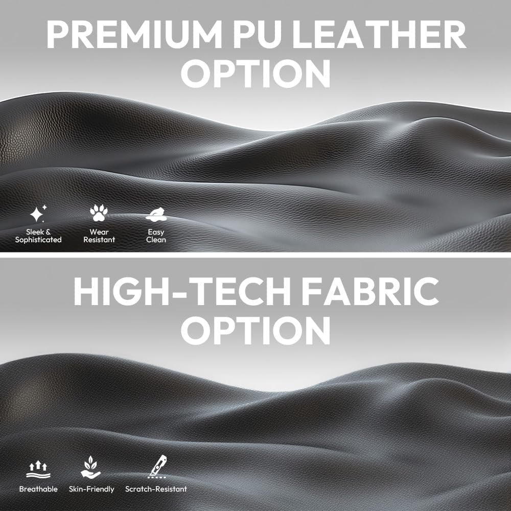 Dowinx Big and Tall Office Chair, High Back PU Leather Computer Gaming Chair with Pocket Spring Cushion, Adjustable Armrests, Lumbar Support, and Footrest –Deep Black