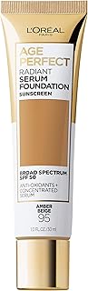 L'Oreal Paris Age Perfect Radiant Serum Foundation with SPF 50, Amber Beige, 1 Ounce