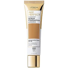 L\'Oreal Paris Age Perfect Radiant Serum Foundation with SPF 50, Amber Beige, 1 Ounce
