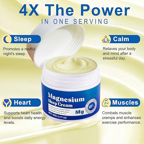 Miniatura 3 de Crema de magnesio para dormir, loción de magnesio para dormir, aceite de magnesio para los músculos de los pies y relajación, rica en aceite de