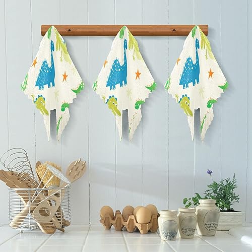 Miniatura 5 de FRODOTGV Funny Dinosaurs Quality Decor Microfiber Dish Towels Fast Drying 6 Pack Dish Tea Towels for Countertop Table