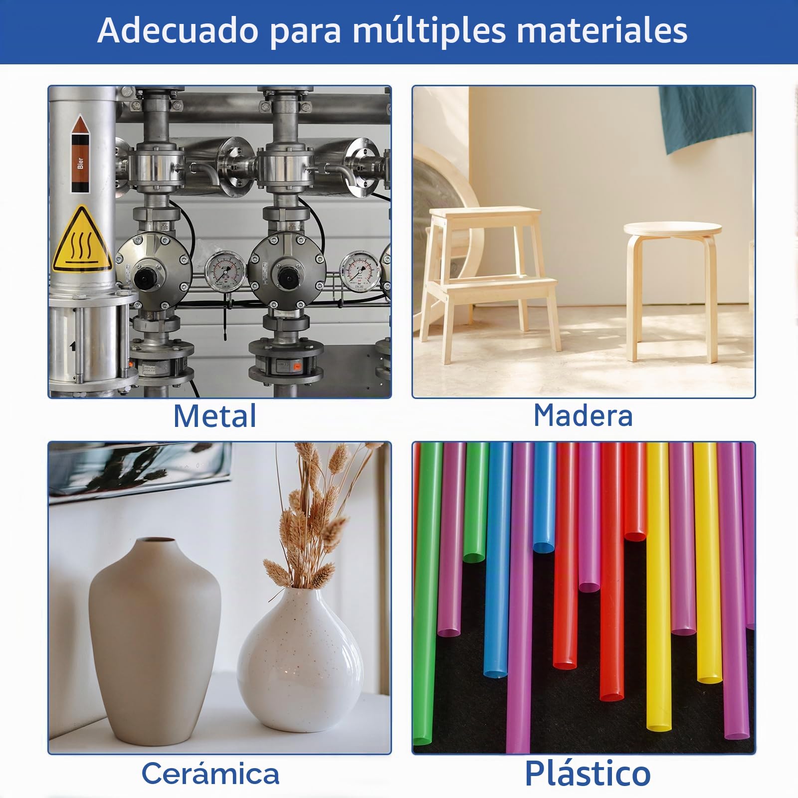 EIGTWEN Pegamento metálico resistente al calor, adhesivo extra fuerte para reparación de grietas y roturas en metal, acero inoxidable, plástico, madera
