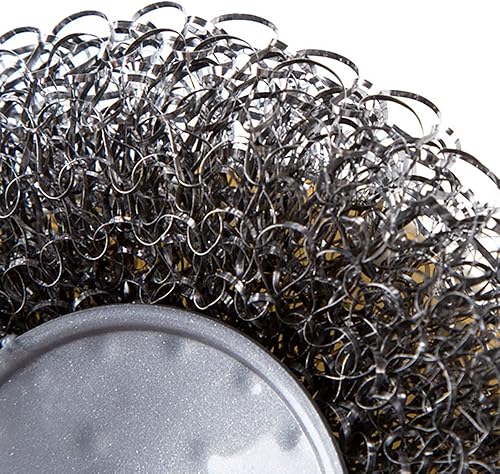 Miniatura 3 de 4 unidades de depurador de lana de acero inoxidable con asa, suministros de limpieza para ollas, sartenes, parrillas, platos