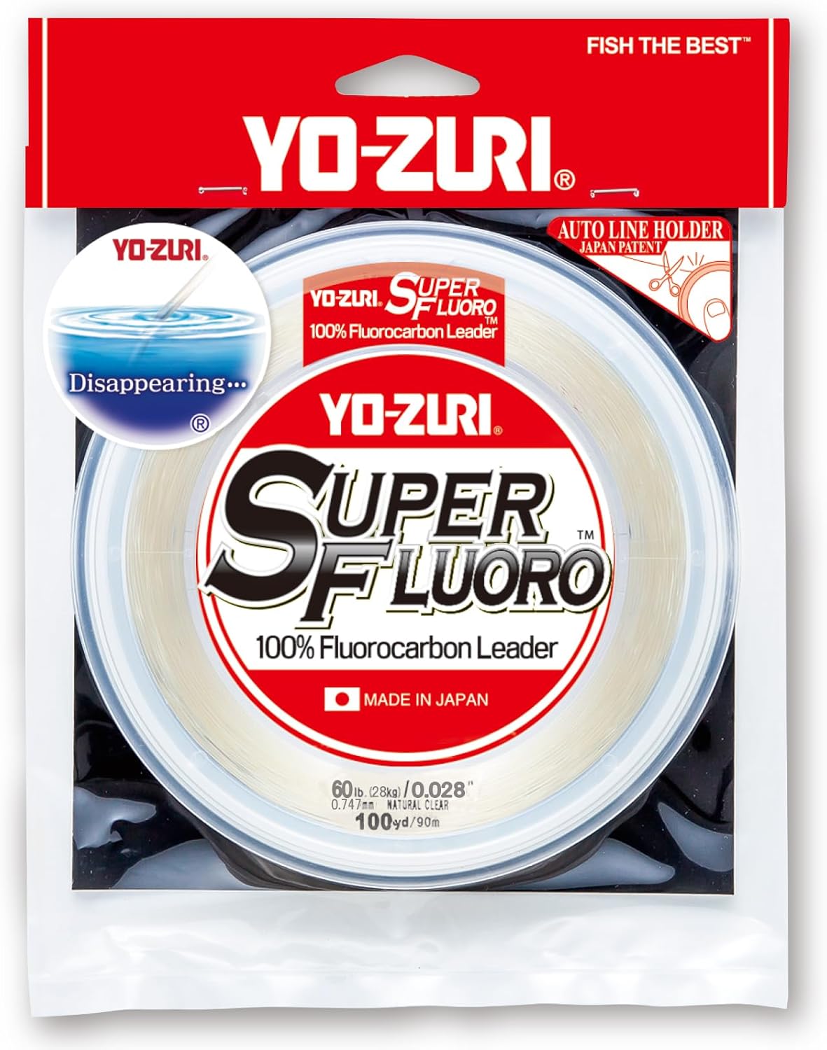 Yo-Zuri YZ-SF-60LB-NCL-100YD: Superfluoro 100Yd 60Yd, Natural Clear