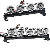 Vista 1 de Metal Roof LED Light Bar 4 LEDs for SCX10 D90 TRX-4 1:10 RC Crawler Truck (4 LEDs)