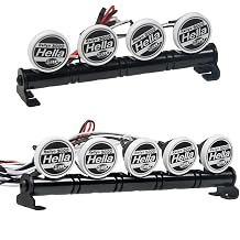 Metal Roof LED Light Bar 4 LEDs for SCX10 D90 TRX-4 110 RC Crawler Truck 4 LEDs