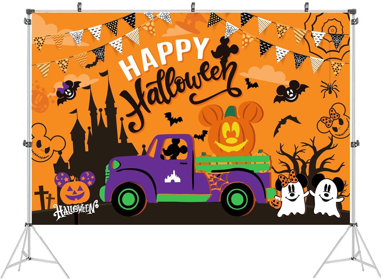 Halloween Backdrop, 5x3Ft Mouse Halloween Decorations Backdrop Banner