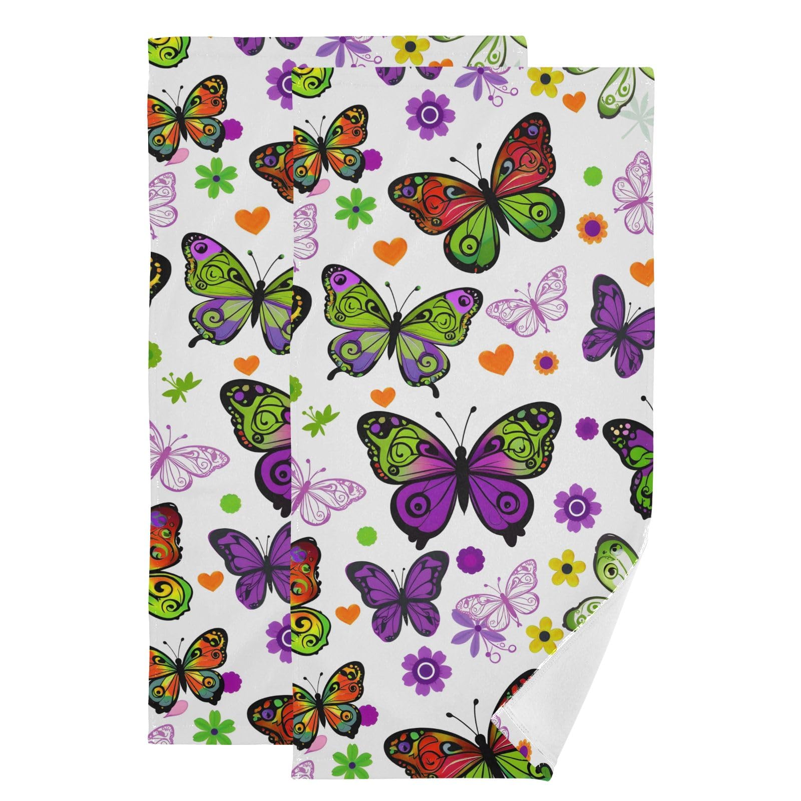 Toallas de mano de algodón de 36 x 72 cm, juego de 2 piezas decorativas