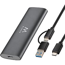 Ewent M.2 NVMe & SATA PCIe USB-C External SSD Enclosure, Up to 10Gbps - Aluminum Enclosure without Screen, Portable, Plug & Play, Compatible with Windows MacOS Linux, UASP & Trim, Support 2230/2242