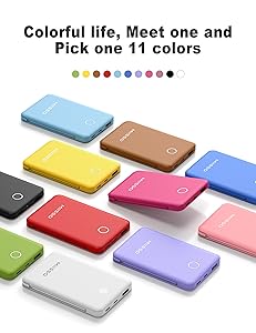 6000mah Ultra Slim Built in Cables Power Bank, Card Size Built in USB C Cords Battery Pack Portable Charger for Phones, 3 Output External Battery Pack Compatible with iPhone, Samsung, Deep Blue