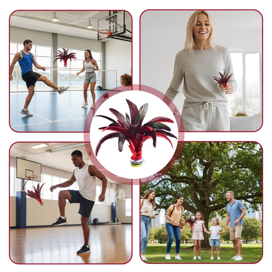 2 Piezas Indiaca Featherball Hand Badminton Shuttlecock Beach Entertainment