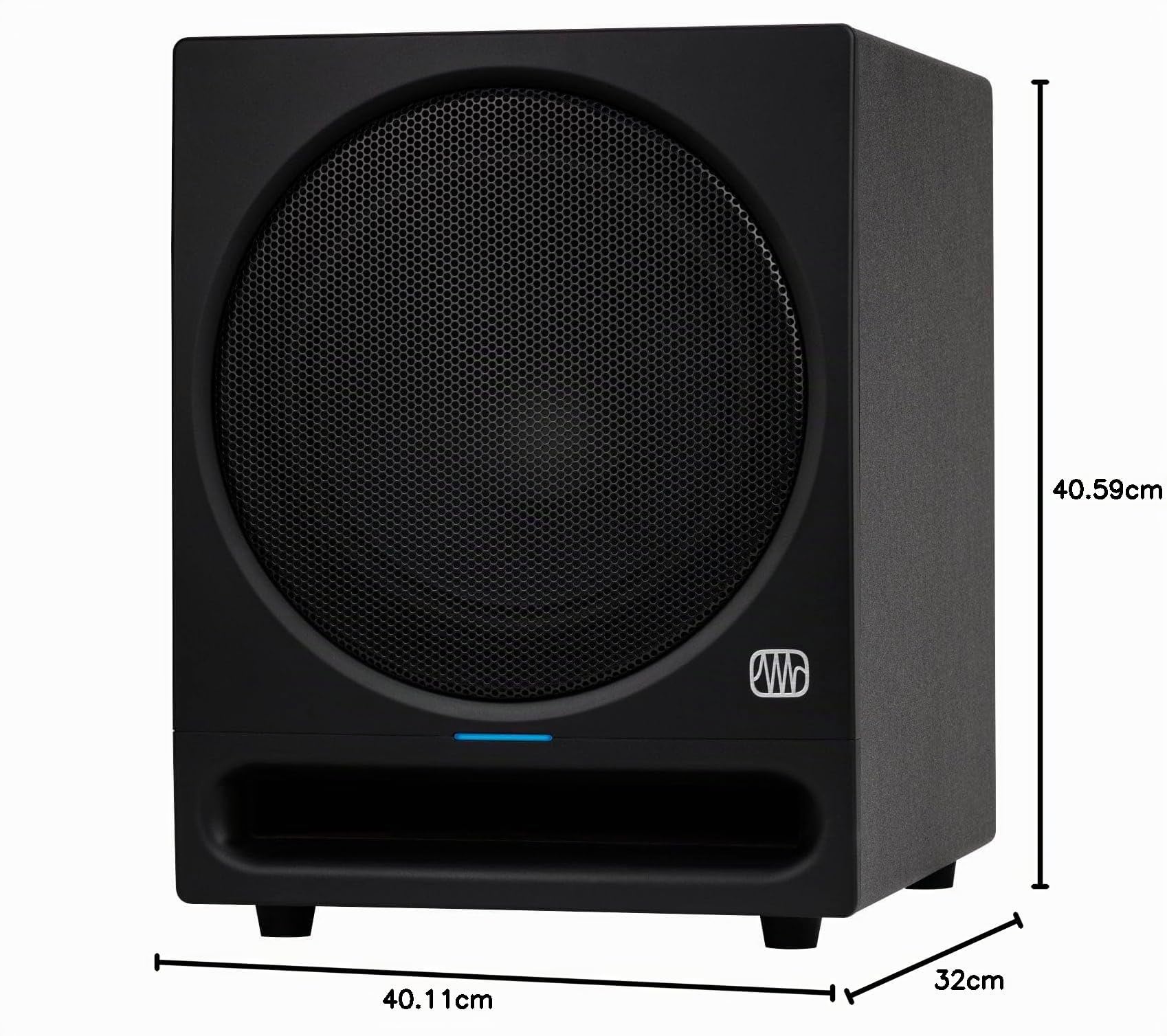 PreSonus Eris Pro Sub 10 — Subwoofer de studio actif de 10 pouces, orienté vers l'avant, avec pédale de commande