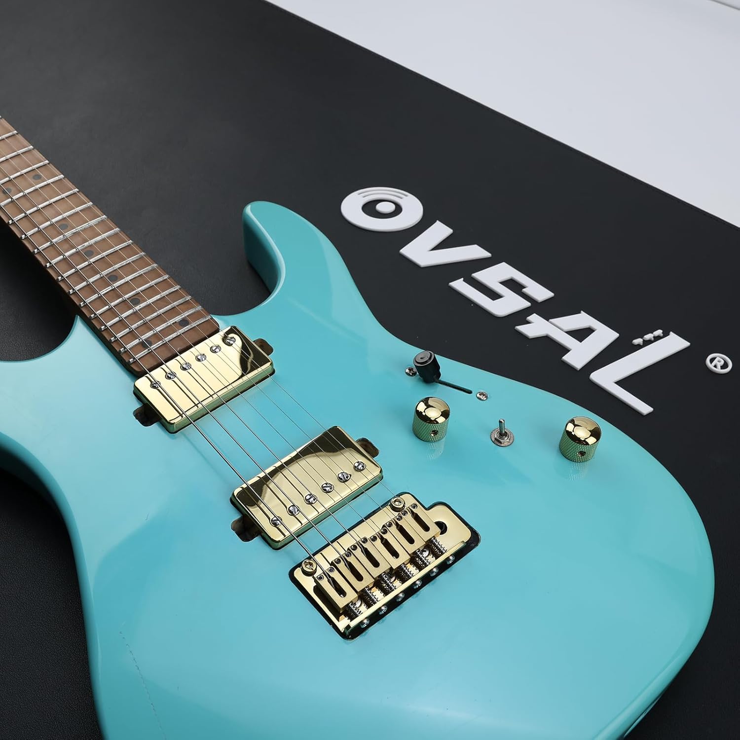 10.5mm Electric Guitar Bridge Vacuum Gold 2 Point tremolo bridge Brass Block Stainless Steel Saddles Plate Electric Guitar Bridge 6 String Start Stratocaster