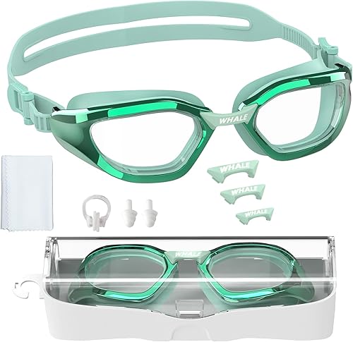 Miniatura 8 de Whale Gafas de natación para adultos, 100% UV y antivaho - Sello de silicona ultra suave para hombres y mujeres Blanco (Brilliant White)