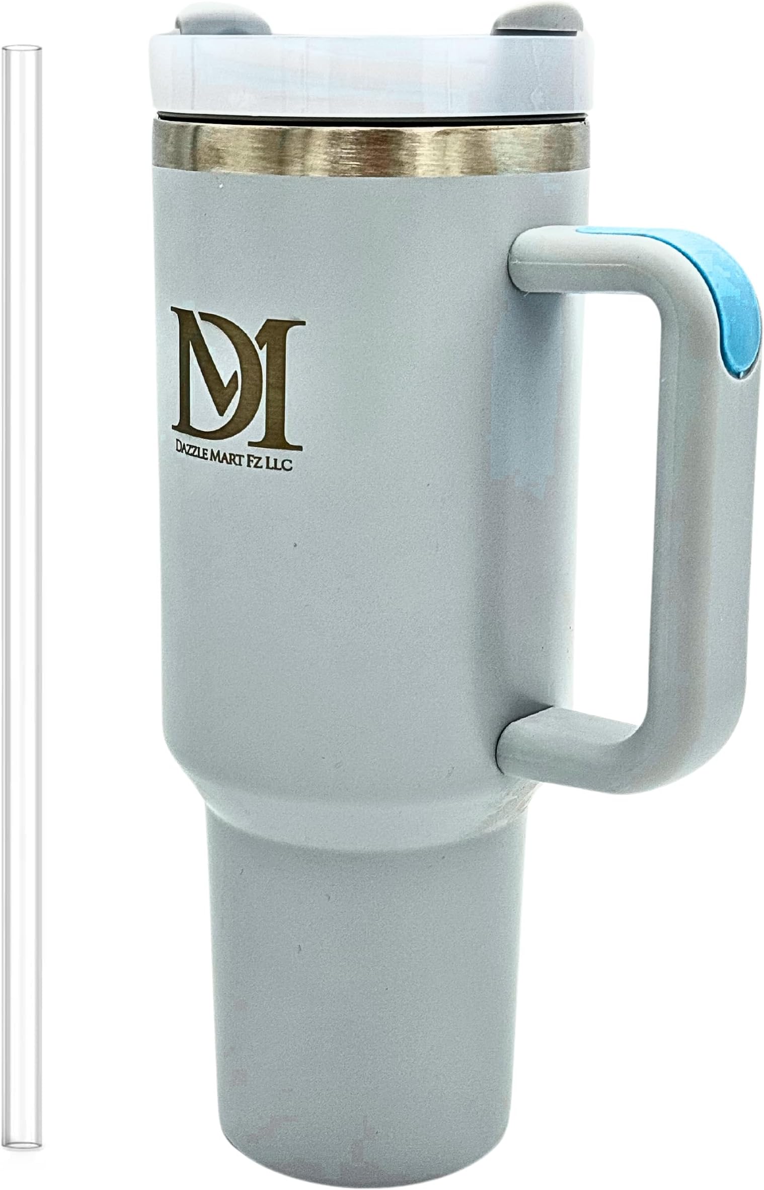 Stainless Steel Vacuum Cup Insulated Tumbler with Straw&Lid Leakproof Travel Coffee Mug for Water,Iced, Coffee,Tea or Smoothie and More Orchid (Fog)