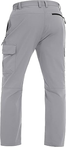 Miniatura 3 de TACVASEN Pantalones cargo para hombre, 5 bolsillos, resistentes al agua, ligeros, de secado rápido, elásticos, para senderismo, trabajo, viajes