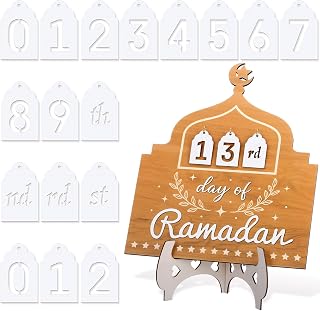 Ramadan Mubarak Advent Calendar 2025 DIY Wooden Ramadan Countdown Calendar Eid Decorations Islam Gifts Arabic Muslim Islamic Holiday Table Decorations for Eid Mubarak Islam Home Decor