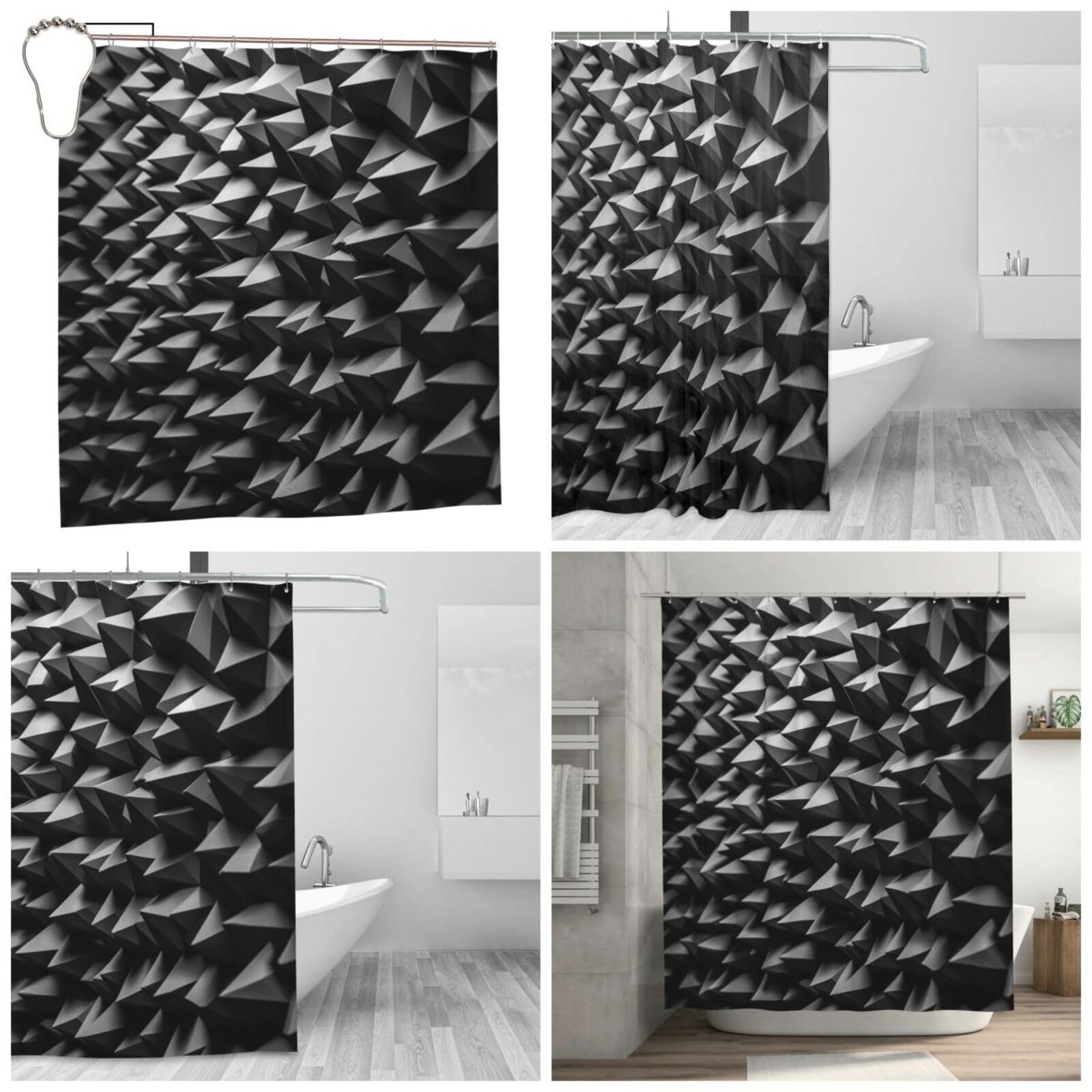 Rideau de douche moderne pour salle de bain familiale et calme matinal