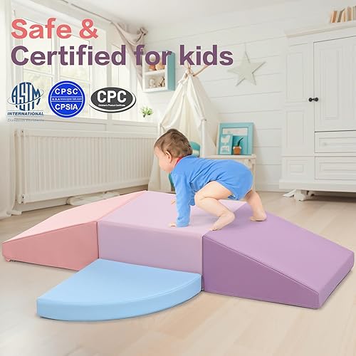 Miniatura 2 de Bloques de espuma de escalada para niños pequeños bloques de espuma de piel sintética para juegos activos para niños, juguetes de escalada para