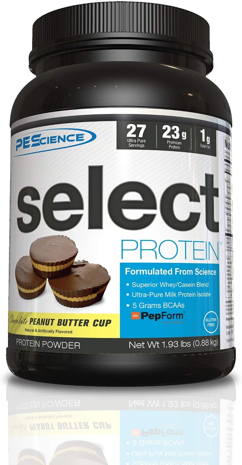 PEScience Select Protein 27 Servings Pre-Workout Mix, Peanut Butter Cup, 880 g (Pack of 1)