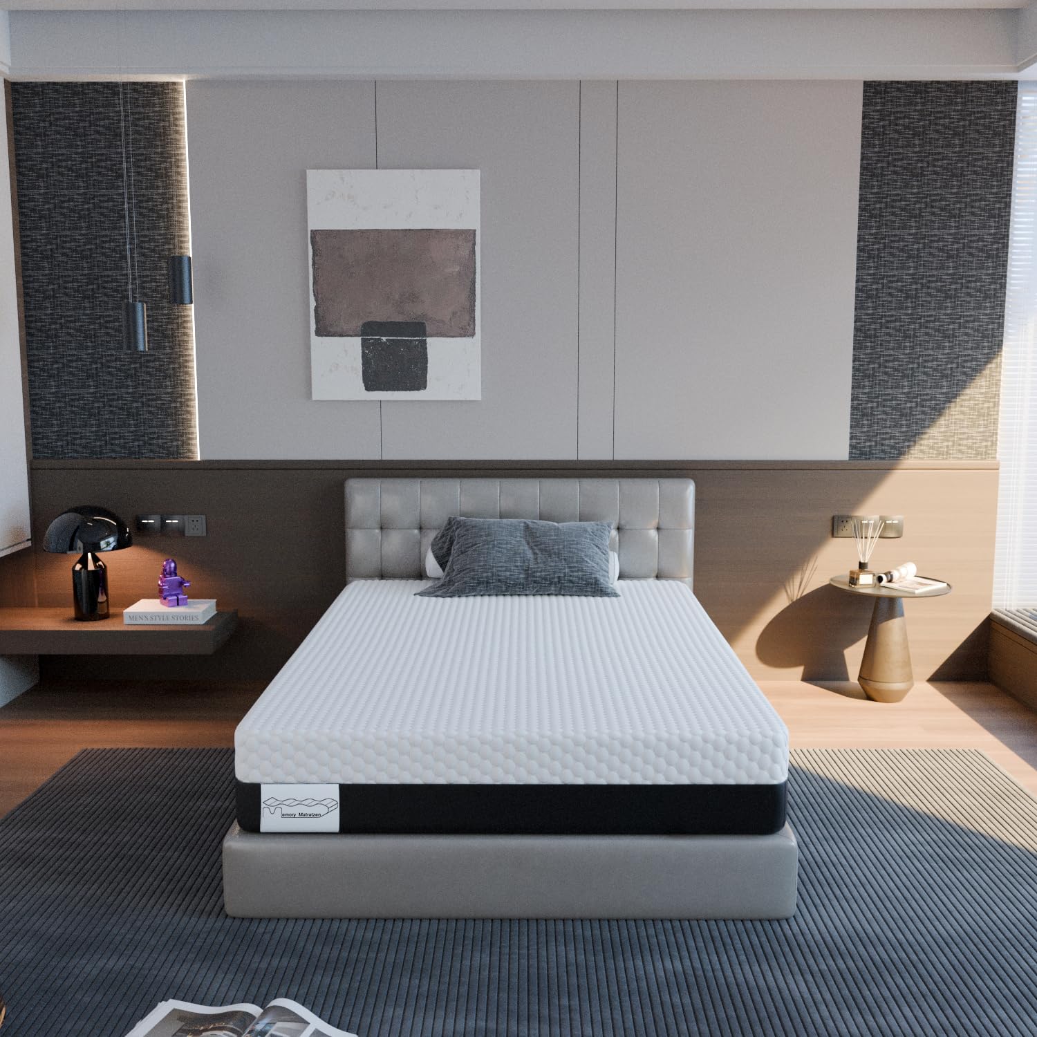 Materasso 140x200 cm in schiuma fredda, altezza 26 cm, rigidità H3, 7 zone di supporto per il corpo, sfoderabile, perfetto per camere da letto familiari (140x200x26cm)