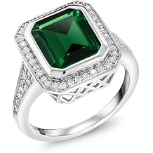 Gem Stone King 5.00 Cttw Green Nano Emerald Ring For Women