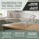 BESPORTBLE Support de friteuse à air en acier inoxydable pour four – Étagère carrée de cuisson à la vapeur – Support de refroidissement et de barbecue en métal pour friteuse à air comprimé - 2
