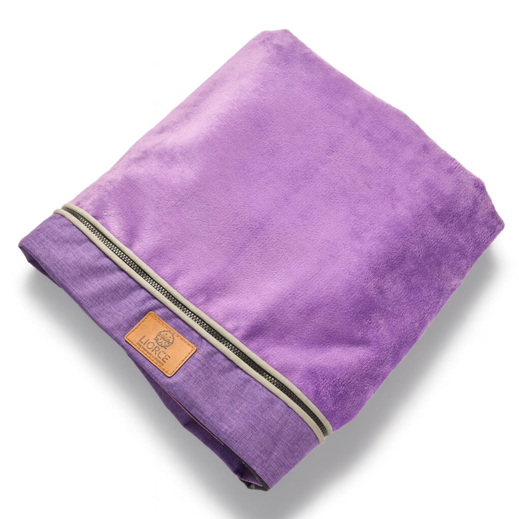 LIROCE Washable Dog Bed Cover Replacement, XXL Wrap-Around Zipper Cover for Orthopedic Memory Faom Dog Bed (48x30x6 inches), Purple