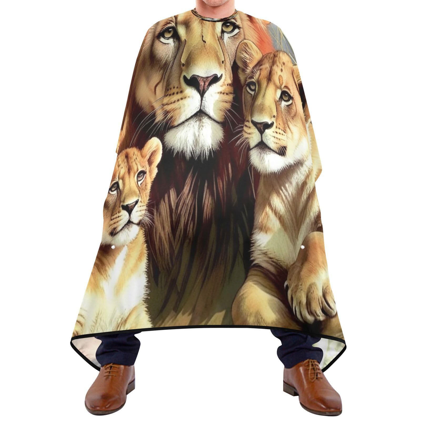 Kigai Hair Cutting Cape for Men & Women Lions Waterproof Barber Cape Professional Hairdressing Salon Styling Cape with Adjustable Closure Snap