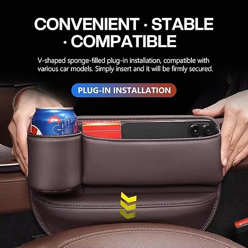 Miniatura 6 de 2025 Nuevo organizador de espacio para asiento de automóvil, relleno de espacio para asiento de automóvil con portavasos y almacenamiento para