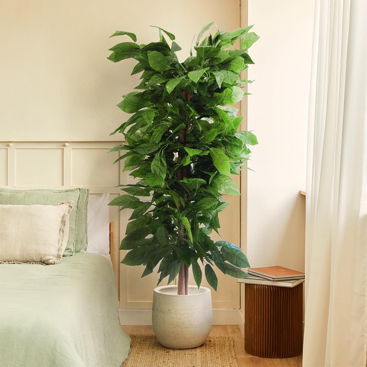 BLAINE | Mango 150cm | Plantas Artificiales Decorativas | Planta Artificial Grande | Plantas Artificiales para Interior/Exterior | Planta Artificial Realista Decorativa para Casa