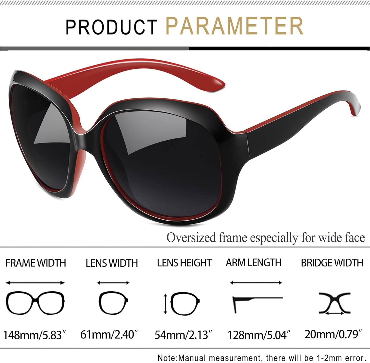 Joopin Oversized Sunglasses Womens Trendy Polarized Large Driving Sun Glasses Ladies UV Protective Big Sunnies Shades - Image 4