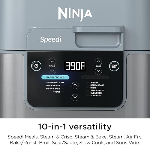 Miniatura 8 de Ninja SF300C Speedi - Olla rápida y freidora de aire, capacidad de 6 cuartos de galón, funciones 10 en 1 para hornear, asar, dorar, saltear, cocinar