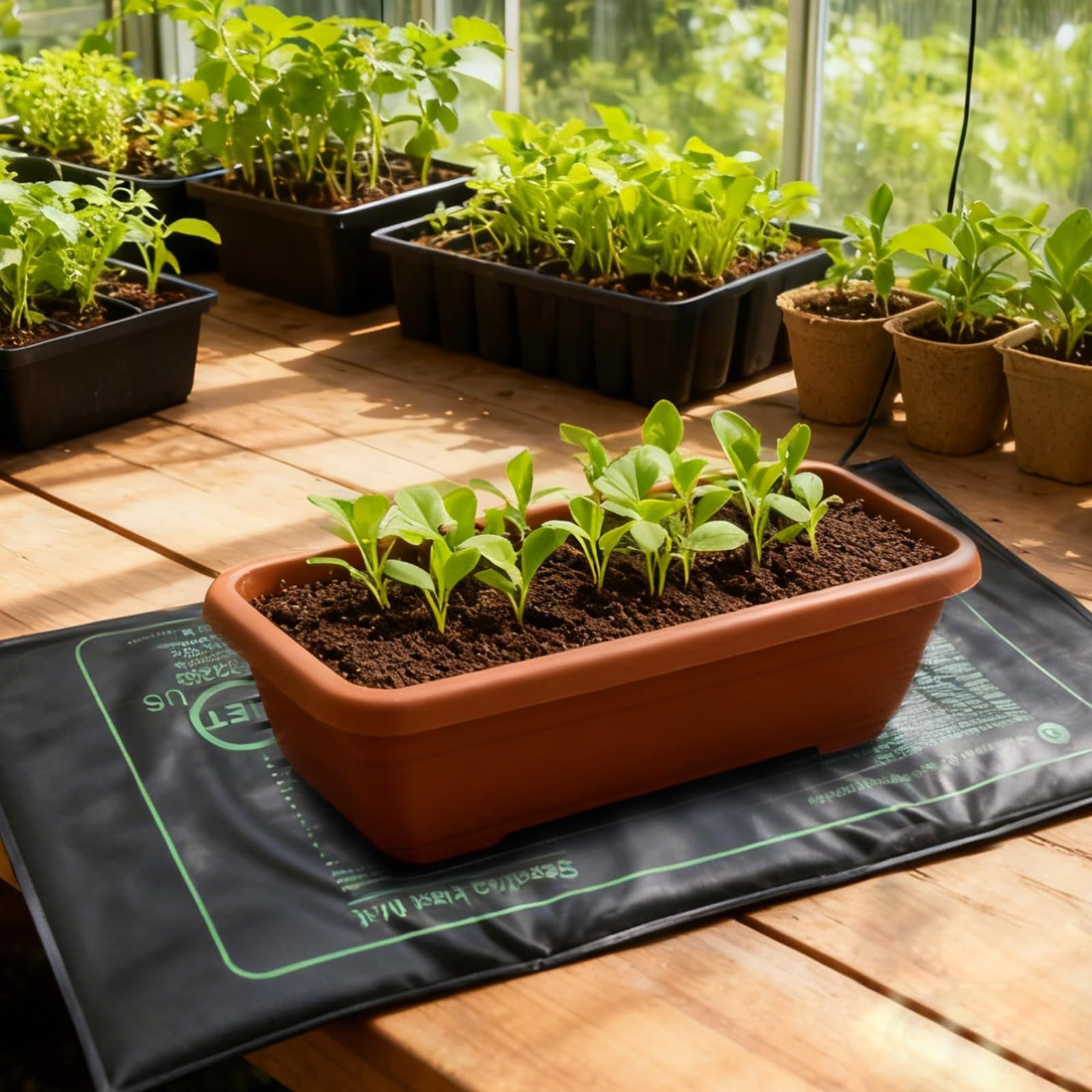 Lot de 2 tapis chauffants efficaces pour plantes hydroponiques - Idéal pour la germination des plantes et le démarrage des graines