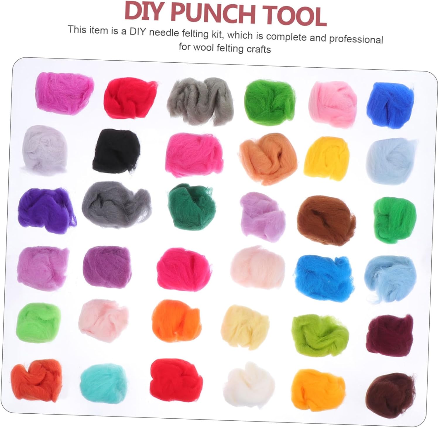 HOODANCOS DIY Wool Felt Craft Kit Needle Felting Supplies for Adults Embroidery Kit