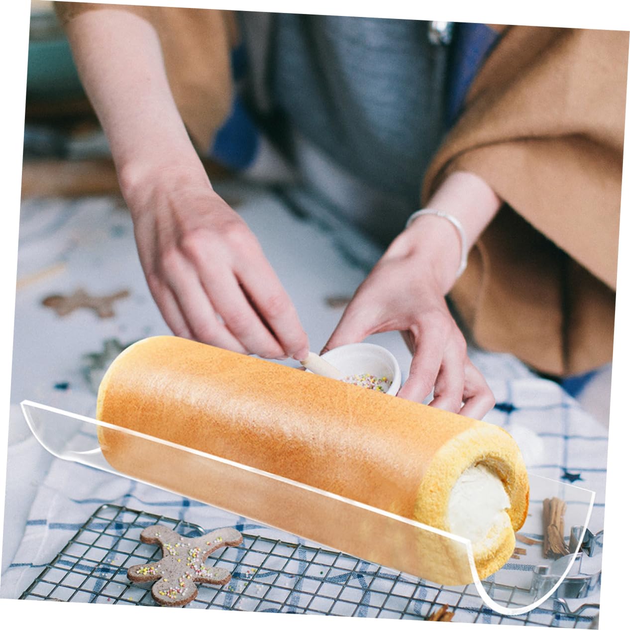 ULTECHNOVO 2stücke U-förmige Acryl-biskuitrollenform Wiederverwendbare Transparente Backform Dessertformen Zum Backen Aus Leicht Zu Entformen Für Heimbacken