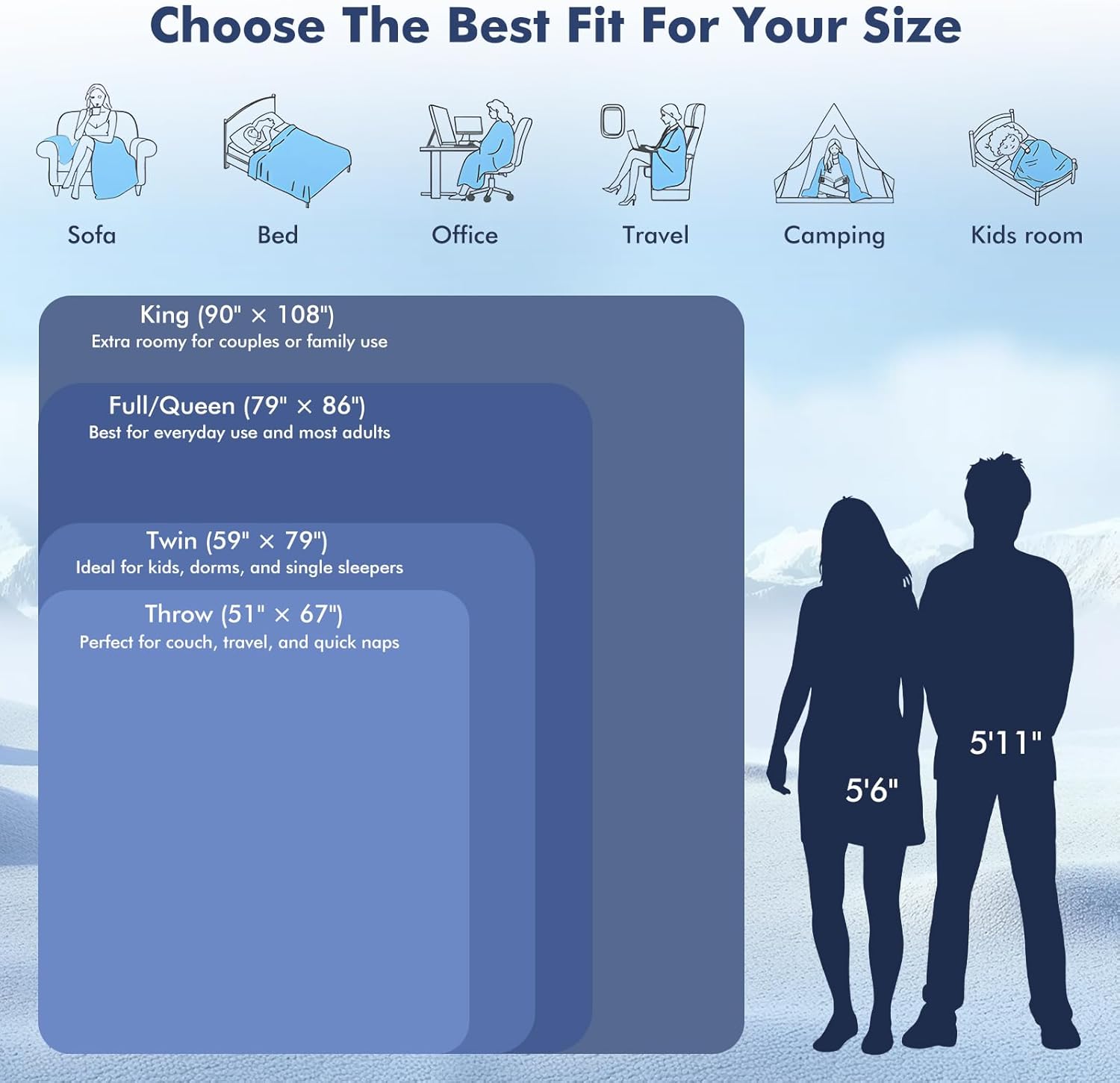 Elegear Cooling Blanket for Hot Sleepers, Double-Sided Arc-Chill® 3.0 Cooling Tech, Q-Max >0.5 Cool to Touch Cooling Blankets, Soft Breathable Summer Blanket for Night Sweats & Hot Flashes