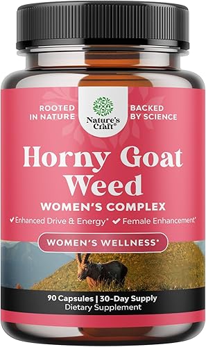 Horny Goat Weed for Women – Suplementos herbales Hornygoatweed Women Complejo para el equilibrio hormonal, apoyo del estado de ánimo y bienestar