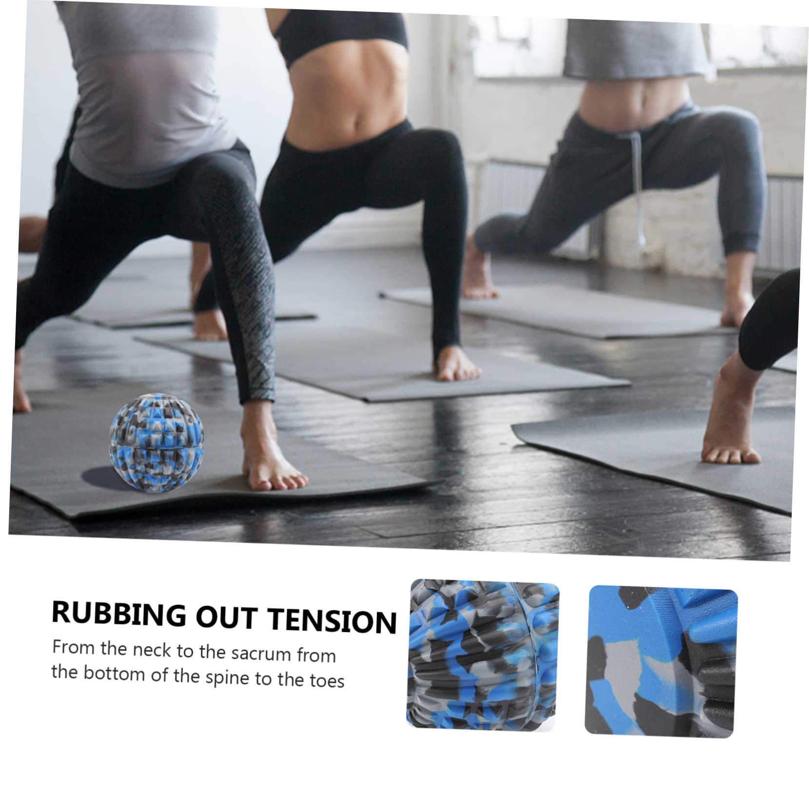 GLEAVI 2piezas Pelota De Masaje Para Pies Camuflaje Rodillo De Fitness Para Relajación Muscular y Entrenamiento Accesorio y Práctico Para Yoga y Ejercicio