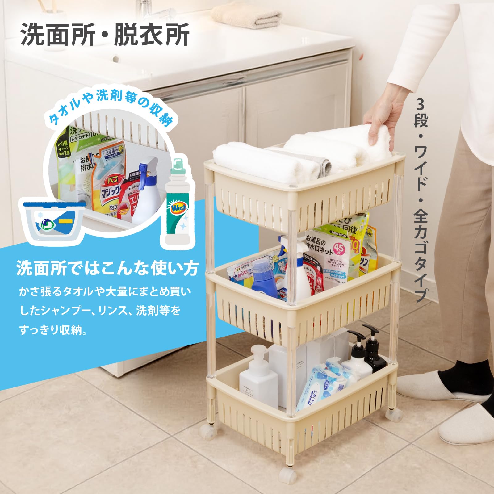 ひまこ　キッチンワゴン Amazon.co.jp: サンコープラスチック(SankoPlastic) キッチンワゴン
