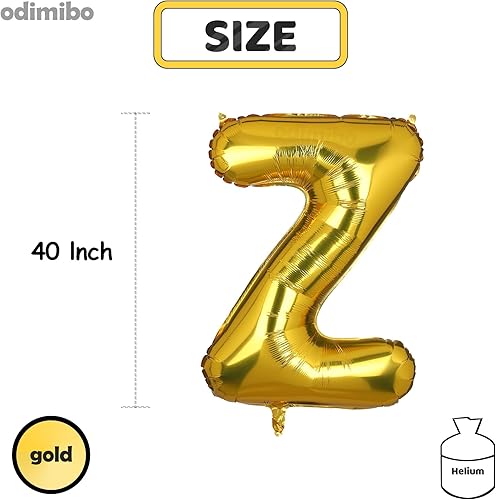 Miniatura 7 de Globos dorados grandes de 40 pulgadas con la letra A de helio, globo dorado de Mylar para decoración de fiestas de cumpleaños, palabra personalizada