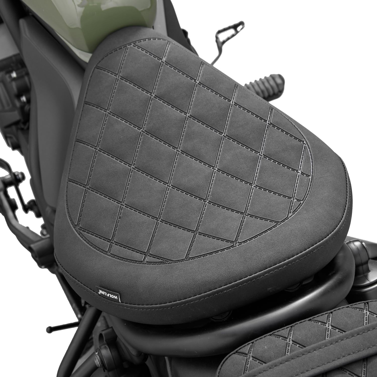 Sella Anteriore per Pilota Moto per Rebel 500 300 2017 2018 2019 2020 2021 2022 2023 2024 2025 2026 CMX500 CMX300 Set Cuscino Sedile (Pilota Nero)