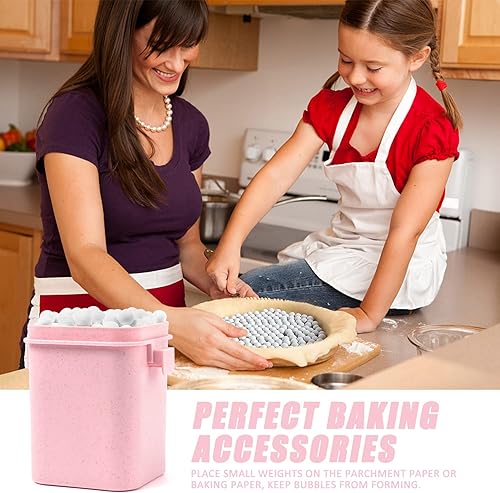 Miniatura 6 de Pesas de cerámica para tartas, 2.2 libras, pesos de pastel de 0.394 pulgadas para hornear ciegos, pesos naturales reutilizables para tartas con