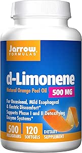 Jarrow Formulas d-Limonene, Promotes esophogeal health, 500 milligrams, 120 Count