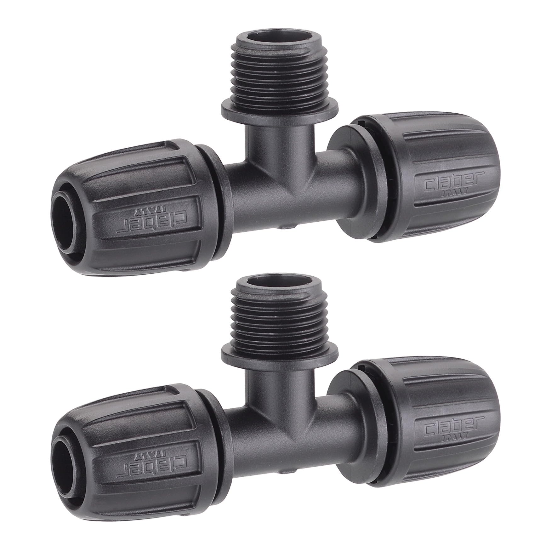 Claber 91017 Pop-Up Sprinkler Threaded 3-Way Connector from B&Q