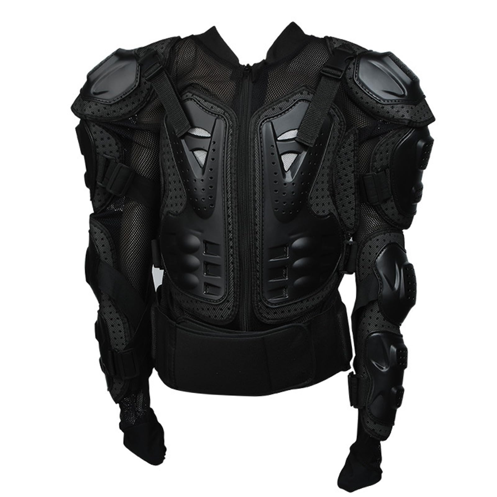 Giacca Protettiva Moto Uomo CE Livello 2 Attrezzatura Completa Motocross con Protezioni Petto Schiena Spalla Gomito Traspirante Regolabile ATV Fuoristrada Equipaggiamento da Guida Off Road