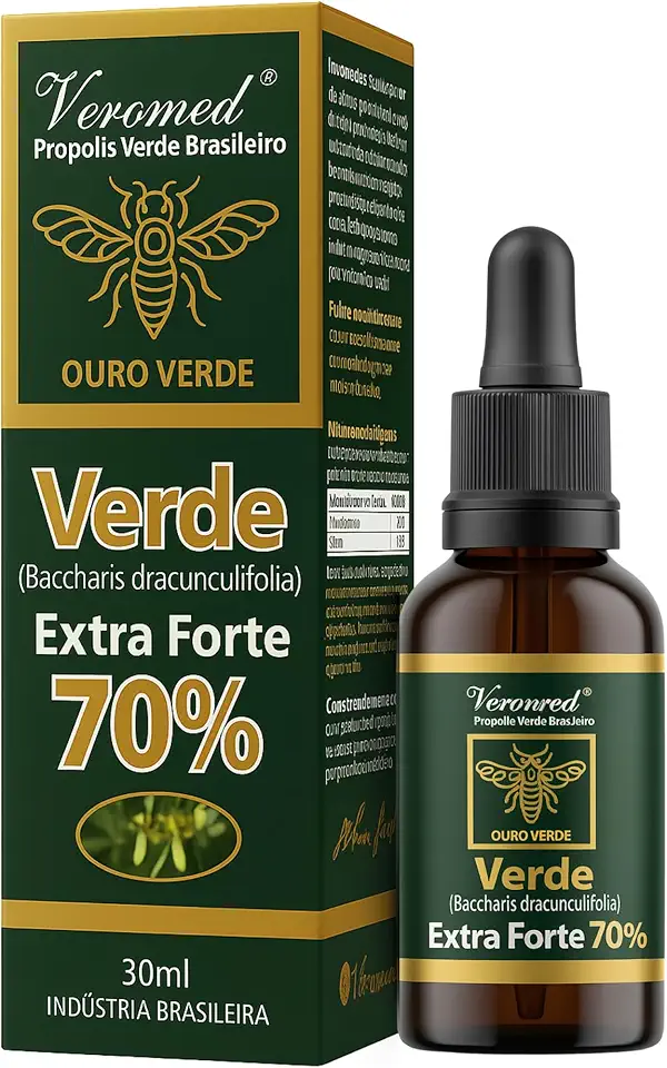 Extrato Própolis Verde Brasileiro Extra Forte 70% Veromed 30ml