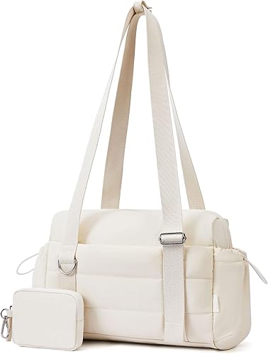 Miniatura 10 de ROULENS Bolsa pequeña de gimnasio para mujer, juego de 2 mini bolsas de gimnasio con compartimento húmedo y billetera para monedas, bolsa de Rosa