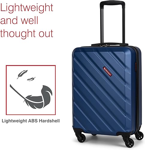 Miniatura 2 de SWISS MOBILITY AHB Collection - Maleta de mano giratoria de carcasa dura para aviones, maleta expandible con ruedas giratorias de 360 grados, mango